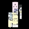ココ　ラ　フェリーチェＡ 1LDKの間取り