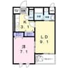 ラフレシールII 1LDKの間取り