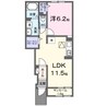 ファミールヒルズ 1LDKの間取り