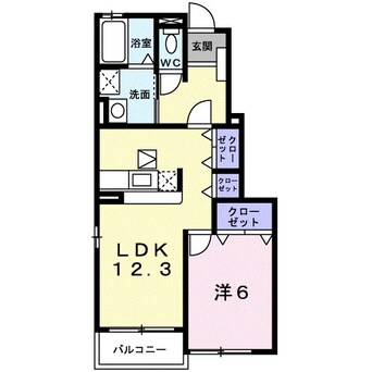 間取図 ソレアード　パティオI