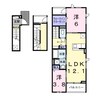 ココ　ラ　フェリーチェＡ 2LDKの間取り