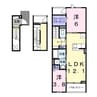 ココ　ラ　フェリーチェＡ 2LDKの間取り