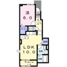 アバンツァート 1LDKの間取り