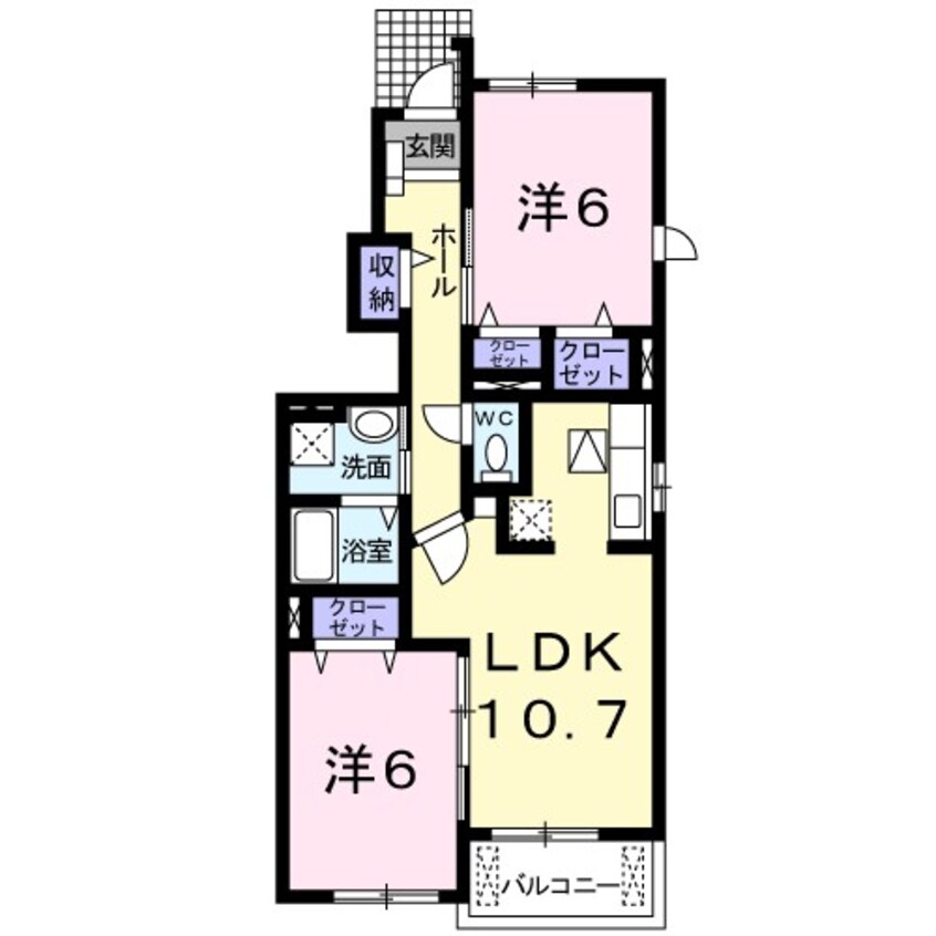 間取図 ローズマリーＡ