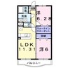 アジュール 2LDKの間取り
