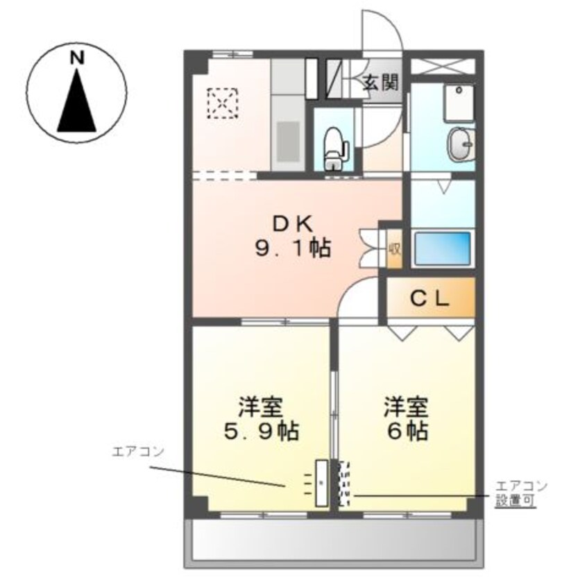 間取図 クレイスヴィラ