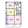 グランドール柏 3DKの間取り