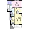 コリーナ　デュオ 1LDKの間取り