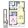アフェクト　Ｋ 1LDKの間取り