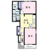 プラシード 2DKの間取り