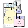 サンシャインビレッジアゼリアＢ 1LDKの間取り