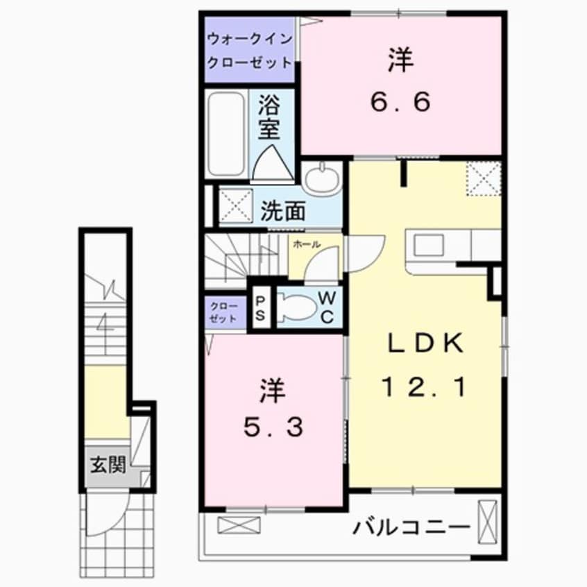 間取図 コリーナ　デュオ