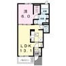 プランドールソフィア 1LDKの間取り