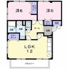 レイクヒルズ２ 2LDKの間取り