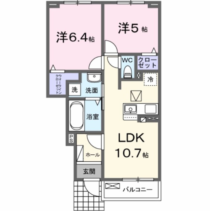 間取図 ルミエール鹿黒Ａ
