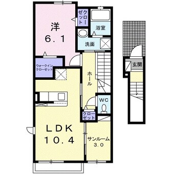 間取図 カーサ　モデラート