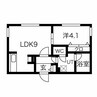 VIA LATTEA本通 1LDKの間取り