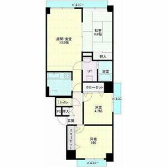 間取図 グランテージ南郷