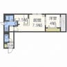 フェリス本通１４Ｂ 1LDKの間取り