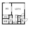 Avancer本通南 1LDKの間取り