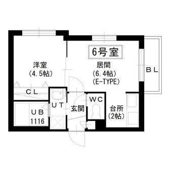 間取図 グランディール南郷13