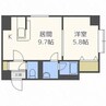 リージェント19 1LDKの間取り