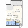 メゾンひばりが丘 1LDKの間取り