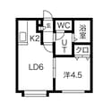 クラージュ16の間取図