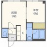 プリエールコート 1LDKの間取り