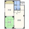 ハーベスト１９Ｃ 2DKの間取り
