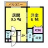 ＲＥＧＡＬＯ南郷 1LDKの間取り