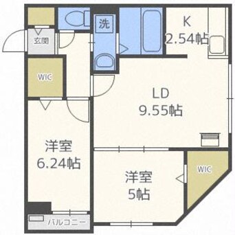 間取図 レスツオン厚別