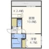 Ｌａ　Ｍｅｒｉｄｉａｎ　ＡＴＳＵＢＥＴＳＵ 1LDKの間取り