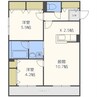 Ｌａ　Ｍｅｒｉｄｉａｎ　ＡＴＳＵＢＥＴＳＵ 2LDKの間取り