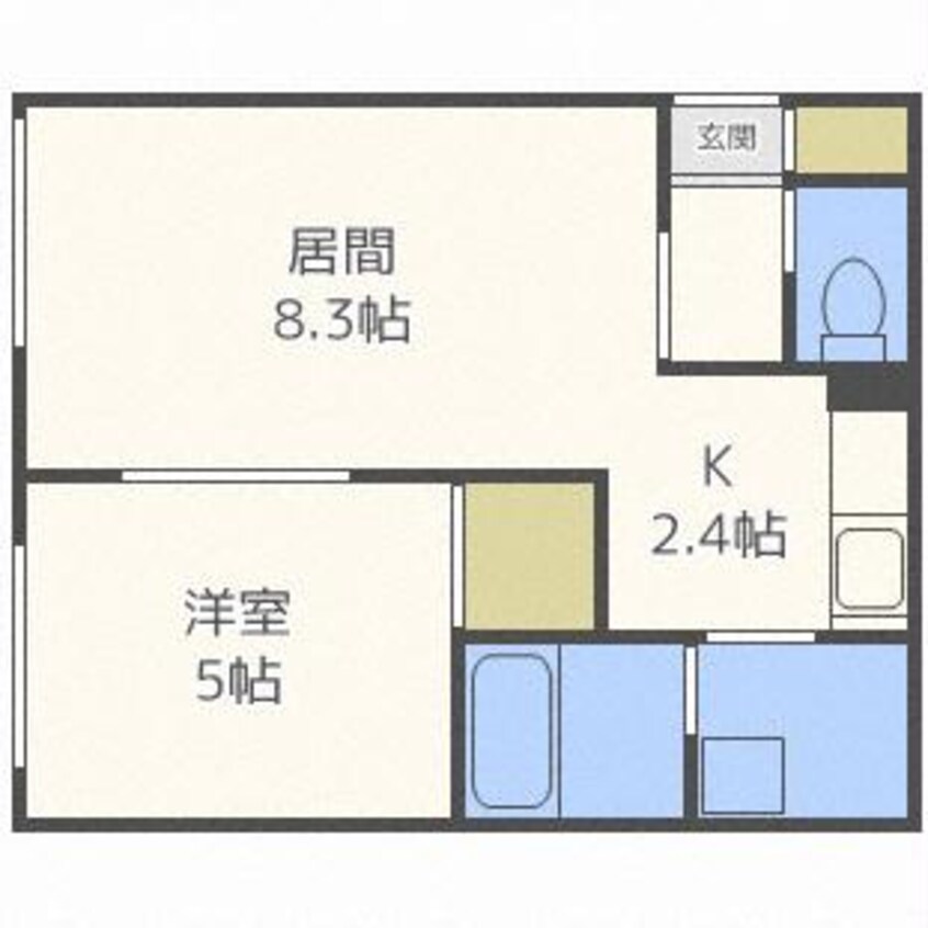 間取図 グランディール（本通南）