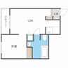 フレンズ本通南 1LDKの間取り