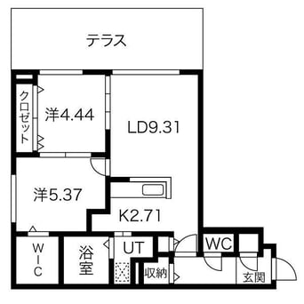 間取図 シャトーライフ新札幌1