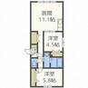 プリエ南郷 2LDKの間取り
