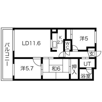 間取図 サントアリオ・デ大谷地