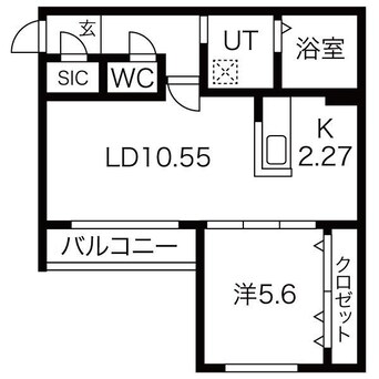 間取図 レスツオン厚別Ⅱ