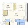 シエル新札幌Ⅱ 2LDKの間取り