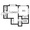 イコル栄通 1LDKの間取り