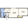 フリーダムコート栄通16 1LDKの間取り