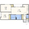 オルセー厚別西A 2LDKの間取り