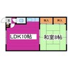 札新マンション 1LDKの間取り