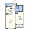 Ｒｉｔｚ　ＧＲＡＮＤＥ厚別南 1LDKの間取り