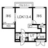バーニーズ　メルシー 2LDKの間取り