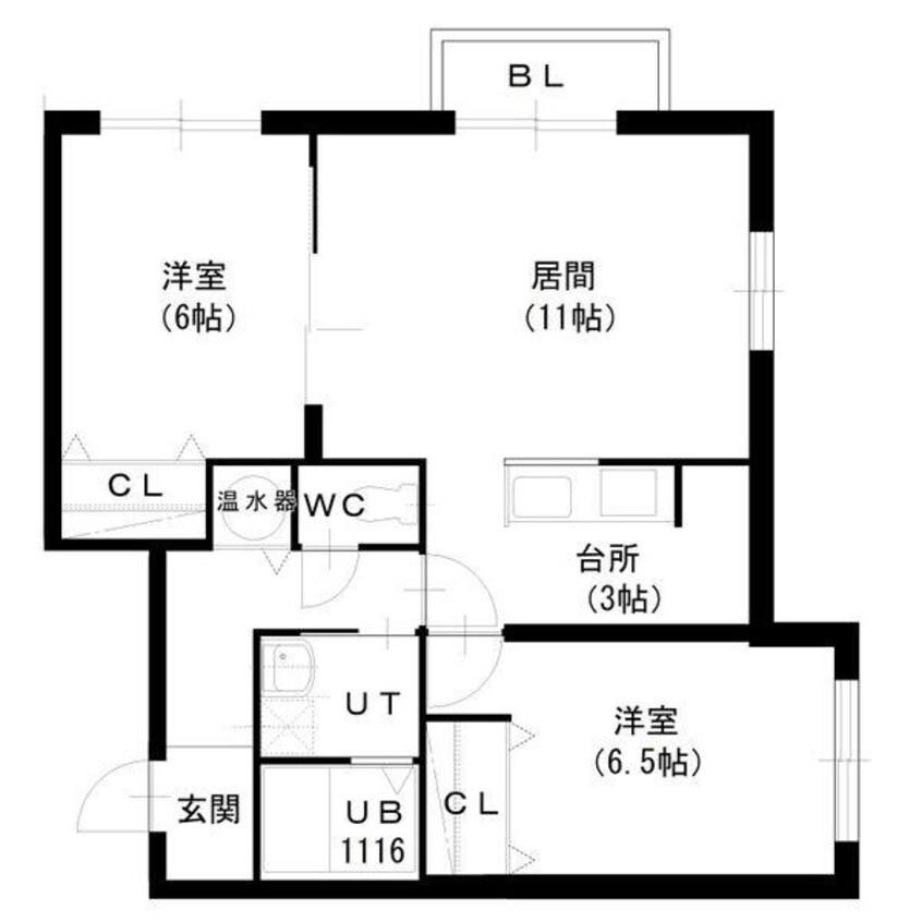 間取図 ル・ファール南郷１６