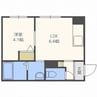 ハレイワコート 1DKの間取り