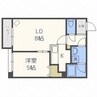 アルフィーネ新札幌 1LDKの間取り
